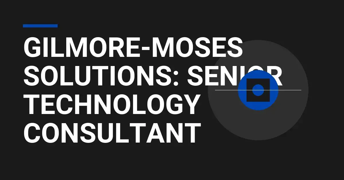 Gilmore-Moses Solutions: Senior Technology Consultant