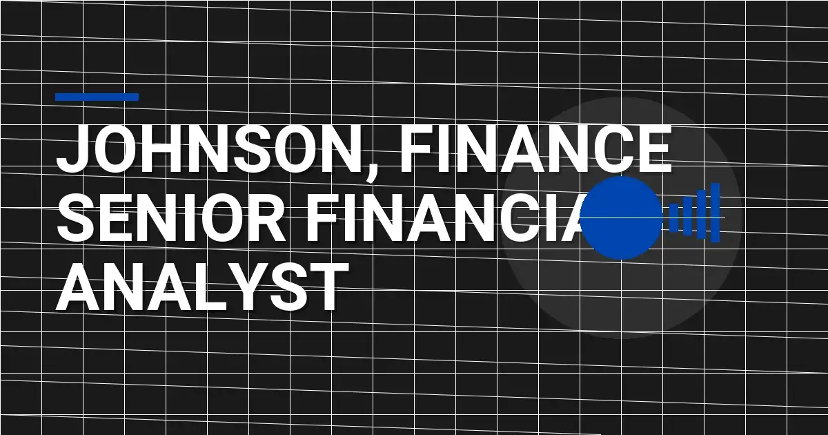 Johnson, Finance Senior Financial Analyst