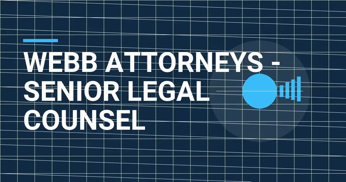 Webb Attorneys - Senior Legal Counsel